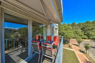 Ein Balkon oder eine Terrasse in der Unterkunft Quartier Hohe Geest 16 - Lena - a69851