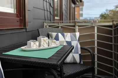 Ein Balkon oder eine Terrasse in der Unterkunft Möwe4