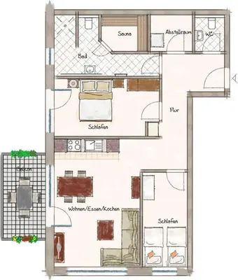 Grundriss der Unterkunft Haus Hohe Geest HG10