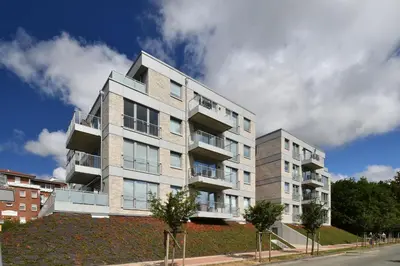 Das Gebäude in dem sich die Ferienwohnung befindet