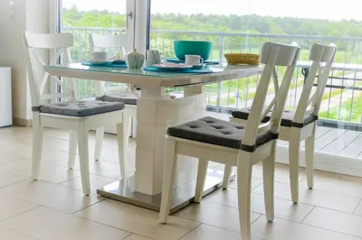 Ein Balkon oder eine Terrasse in der Unterkunft Haus Hohe Geest HG10