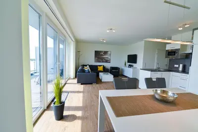 Küche/Küchenzeile in der Unterkunft Haus Hohe Geest HG25