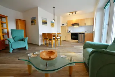 Küche/Küchenzeile in der Unterkunft Haus Nordseebrandung NB26