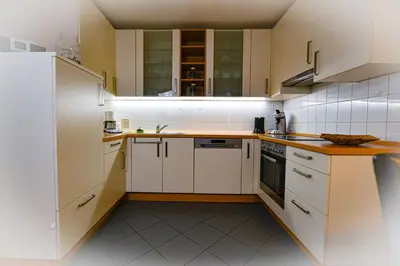 Küche/Küchenzeile in der Unterkunft Haus Nordseebrandung NB44