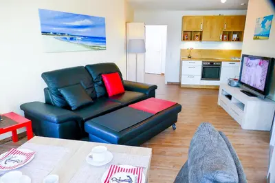 Küche/Küchenzeile in der Unterkunft Haus Nordseebrandung ND13
