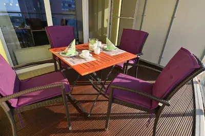 Ein Sitzbereich in der Unterkunft Haus Nordseebrandung ND41