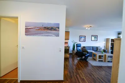 Ein Sitzbereich in der Unterkunft Haus Nordseebrandung ND42