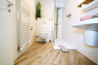 Ein Badezimmer in der Unterkunft Haus Nordseebrandung ND53