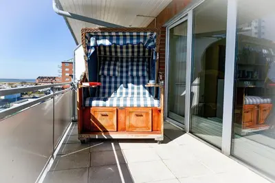 Ein Balkon oder eine Terrasse in der Unterkunft Haus Seewind HS20
