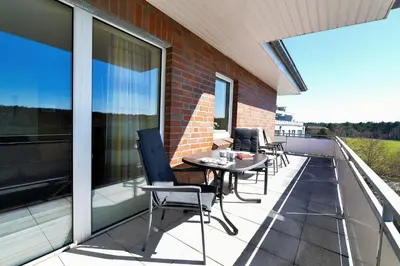 Ein Balkon oder eine Terrasse in der Unterkunft Haus Seewind HS20