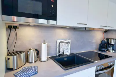 Küche/Küchenzeile in der Unterkunft Haus Seewind HS13