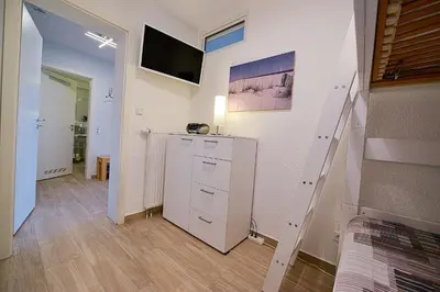 Küche/Küchenzeile in der Unterkunft Haus Nordseebrandung NC34