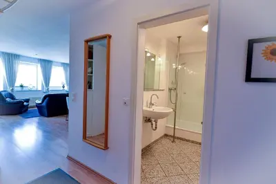 Ein Badezimmer in der Unterkunft Haus Nordseebrandung NC52