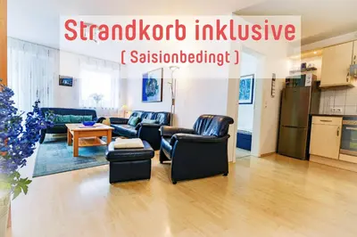 Ein Sitzbereich in der Unterkunft Haus Nordseebrandung NC53