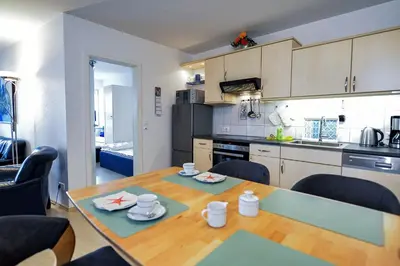 Küche/Küchenzeile in der Unterkunft Haus Nordseebrandung NC53