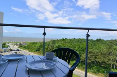Ein Balkon oder eine Terrasse in der Unterkunft Haus Nordseebrandung NC64