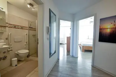 Ein Badezimmer in der Unterkunft Haus Nordseebrandung NC65