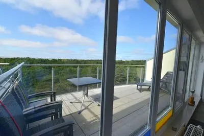 Ein Balkon oder eine Terrasse in der Unterkunft Haus Nordseebrandung NC75