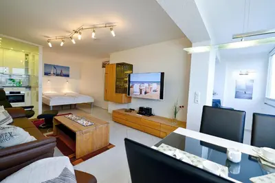 TV/Unterhaltungsangebot in der Unterkunft Strandhochhaus SHH9