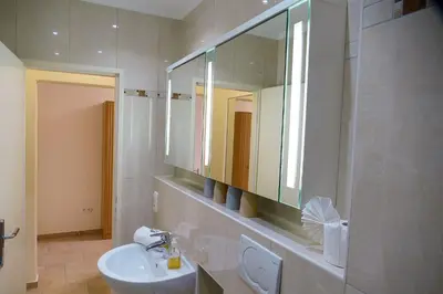 Ein Badezimmer in der Unterkunft Strandhochhaus SH12