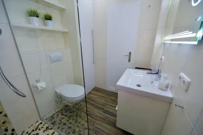 Ein Badezimmer in der Unterkunft Strandhochhaus SC10
