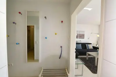 Küche/Küchenzeile in der Unterkunft Strandhochhaus SD11