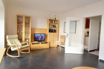 Küche/Küchenzeile in der Unterkunft Strandhochhaus SD12