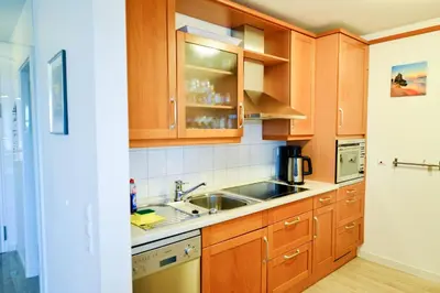 Küche/Küchenzeile in der Unterkunft Haus Nordseebrandung NB62