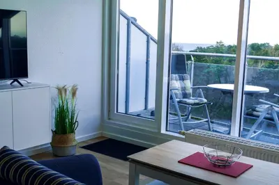 Ein Balkon oder eine Terrasse in der Unterkunft Haus Nordseebrandung NB72