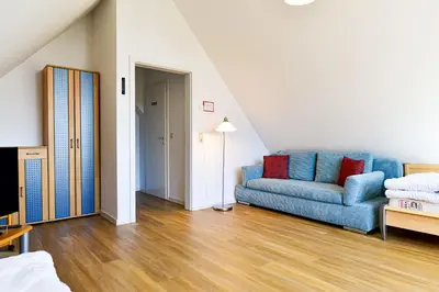 Ein Sitzbereich in der Unterkunft Flockengrund HB09