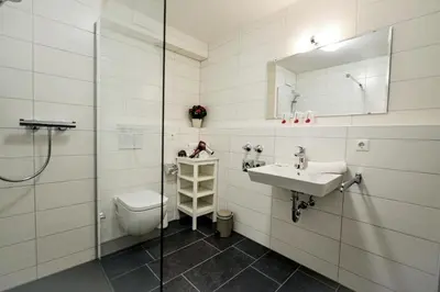 Ein Badezimmer in der Unterkunft Haus Nordseebrandung NC54