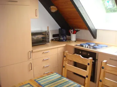 Küche/Küchenzeile in der Unterkunft Fewo Hoogen in Strandnähe