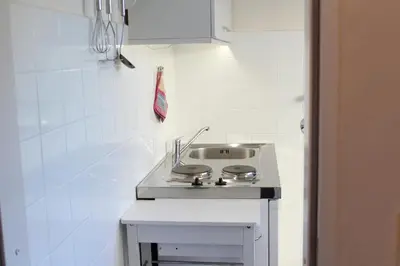 Küche/Küchenzeile in der Unterkunft Ferienwohnung Krohn Cuxhaven