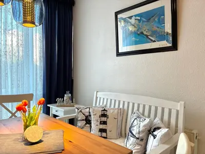 Ein Sitzbereich in der Unterkunft Residenz Passat Cuxhaven 4