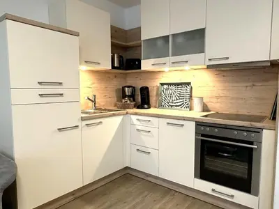 Küche/Küchenzeile in der Unterkunft Residenz Passat Cuxhaven 4