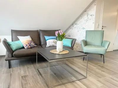 Ein Sitzbereich in der Unterkunft Meeresbrandung 37