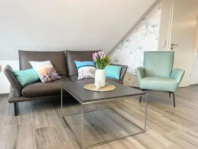 Ein Sitzbereich in der Unterkunft Meeresbrandung 37