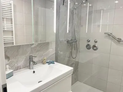 Ein Badezimmer in der Unterkunft Meeresbrandung 37