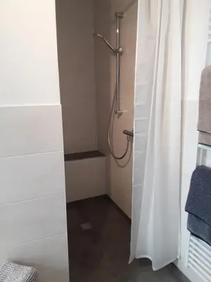 Ein Badezimmer in der Unterkunft Ferienwohnung Medemgarten