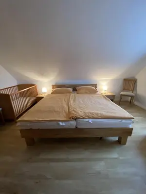 Ein Bett oder Betten in einem Zimmer der Unterkunft Hus Waterkant