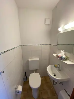 Ein Badezimmer in der Unterkunft Hus Waterkant