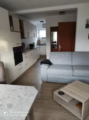 Küche/Küchenzeile in der Unterkunft 1-Raum-Apartment Seagull Seemöwe
