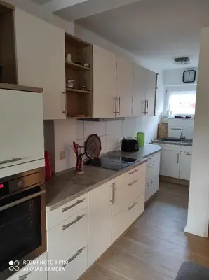Küche/Küchenzeile in der Unterkunft 1-Raum-Apartment Seagull Seemöwe