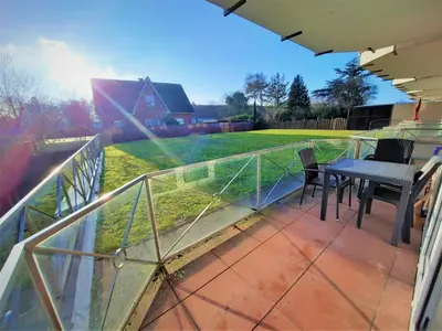 Ein Balkon oder eine Terrasse in der Unterkunft Residenz Haus am Mühlenpark