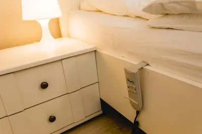 Ein Bett oder Betten in einem Zimmer der Unterkunft Strandperle Alexander