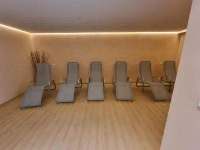 Ein Sitzbereich in der Unterkunft Meerblick 424 im Haus Trafalgar