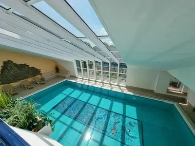 Der Swimmingpool an oder in der Nähe von Meerblick 424 im Haus Trafalgar
