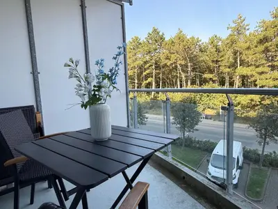 Ein Balkon oder eine Terrasse in der Unterkunft Nordseebrandung A2 2