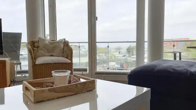 Ein Sitzbereich in der Unterkunft Nordseebrandung D1 5