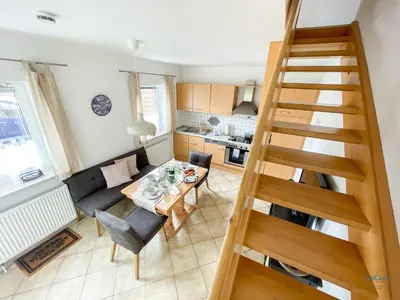 Ein Sitzbereich in der Unterkunft Residenz Grantz Sahlenburg Wohnung 3